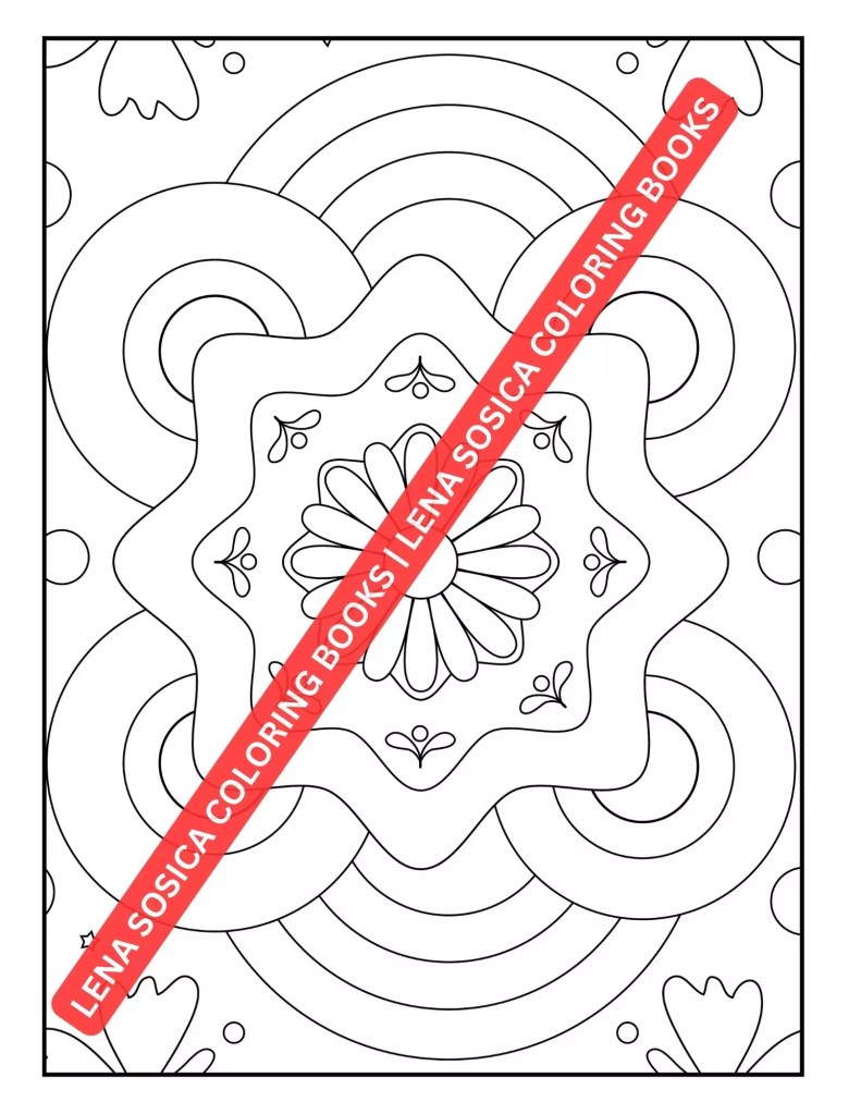 Groovy Abstract Patterns Adult Coloring Book: Explore Relaxation with Imaginative Abstract Designs Preview 8