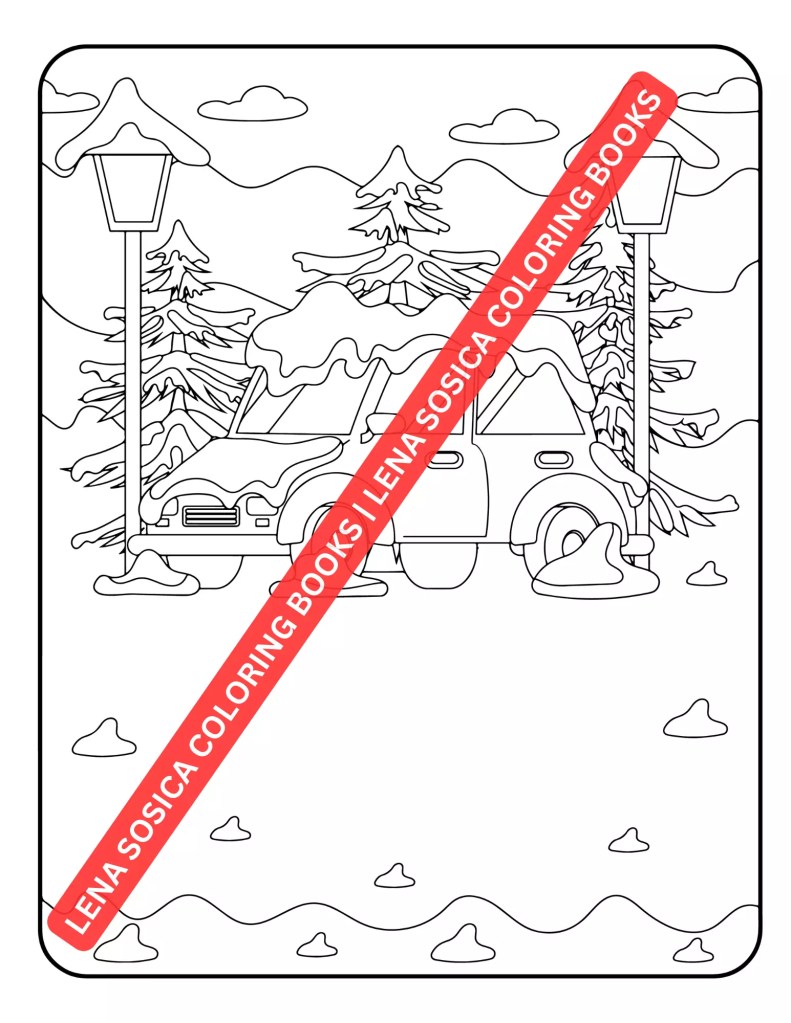 Winter Wonderland Coloring Book: A Whimsical Journey Through Snowy Scenes and Frosty Dreams