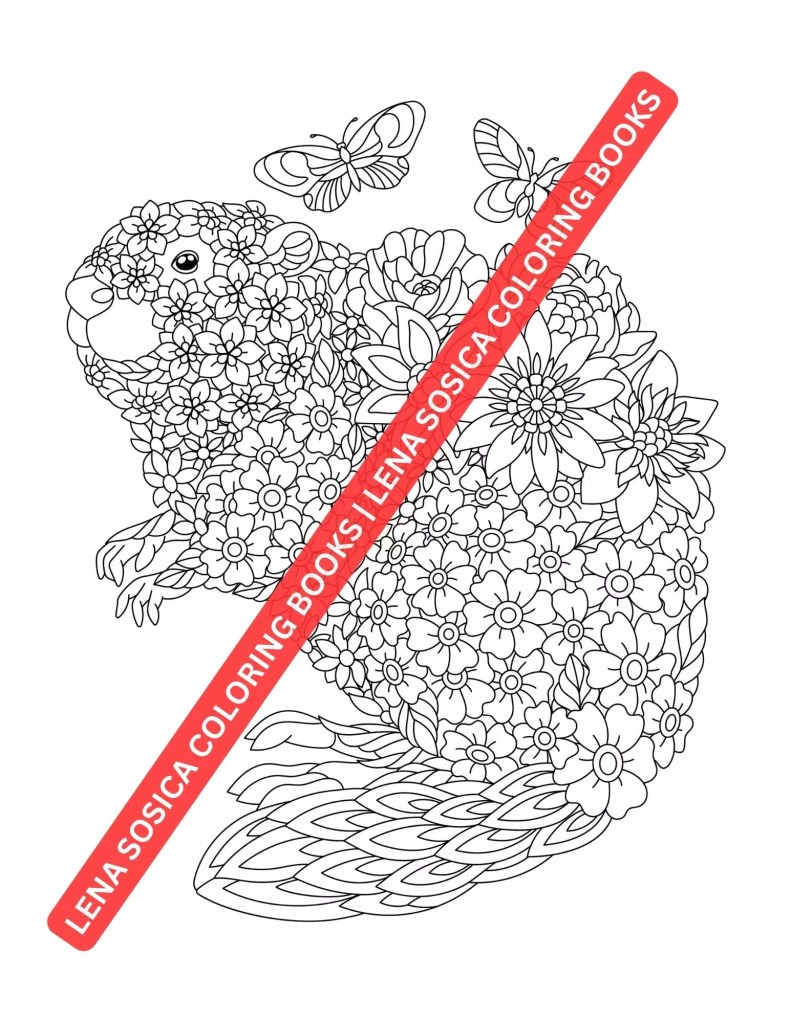 Floral Animals Coloring Book: An Immersive and Relaxing Journey into the Enchanted World of Nature's Graceful Floral-Inspired Animals