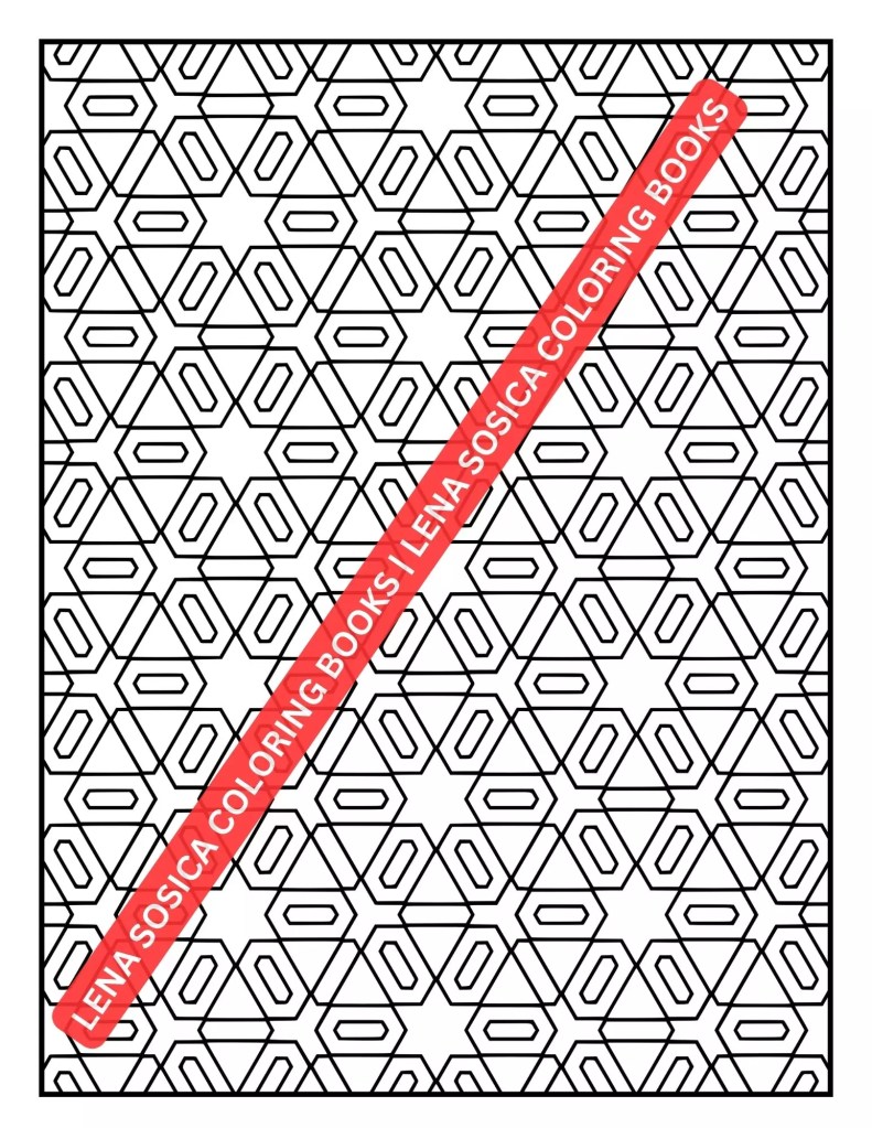 Fun & Easy Patterns Coloring Book: 20 Charming Patterns for Stress Relief and Relaxation Preview 9