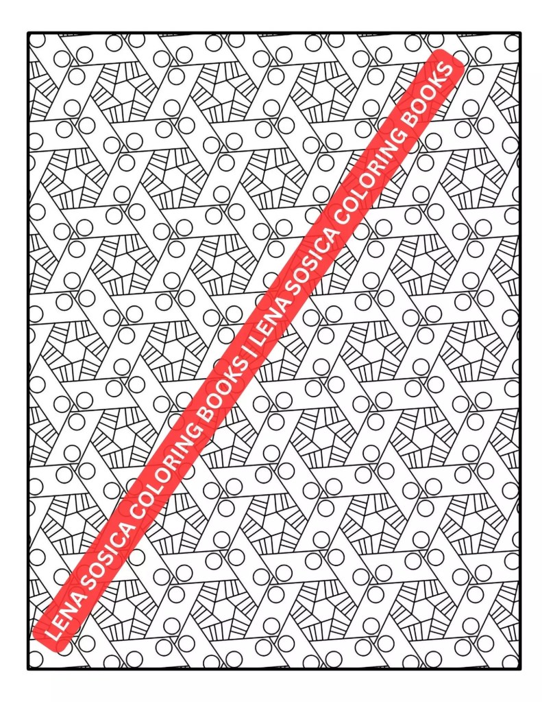 Abstract Geometric Patterns Adult Coloring Book: 44 Exquisite Abstract Patterns for Your Coloring Pleasure Preview 9