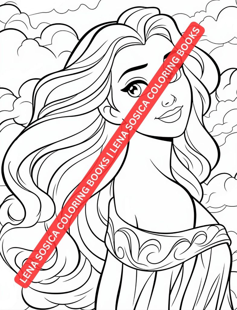 Greek Goddesses Coloring Book: The Women of Mount Olympus in a World of Color Preview 9