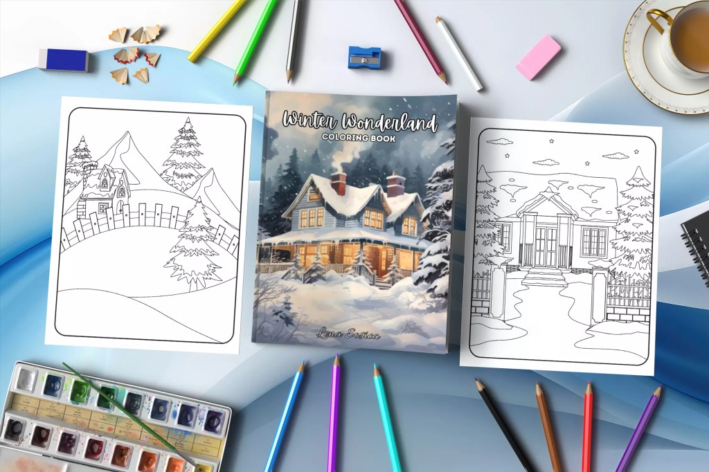 Winter Wonderland Coloring Book: A Whimsical Journey Through Snowy Scenes and Frosty Dreams