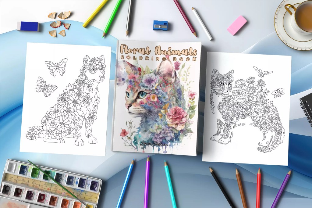 Floral Animals Coloring Book: An Immersive and Relaxing Journey into the Enchanted World of Nature's Graceful Floral-Inspired Animals