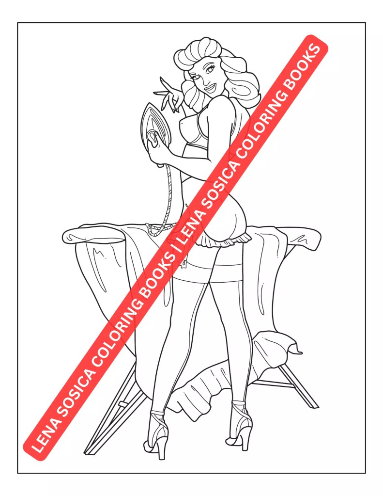Pin-Up Girls Coloring Book: Collections of Vintage Style Pin-Up Models: Easy and Fun to Color (Pin-Up Models Coloring Book Series) Preview