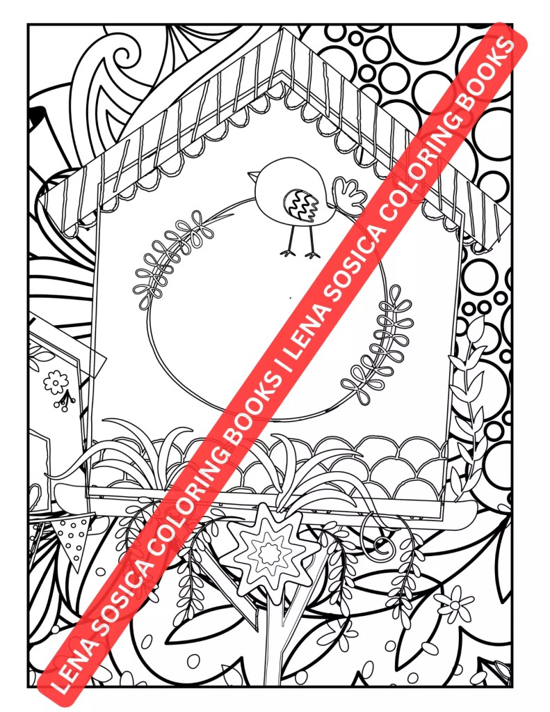 Bird House Coloring Book: Nestled in Colors - A Bird House Coloring Book for Nature Lovers Preview