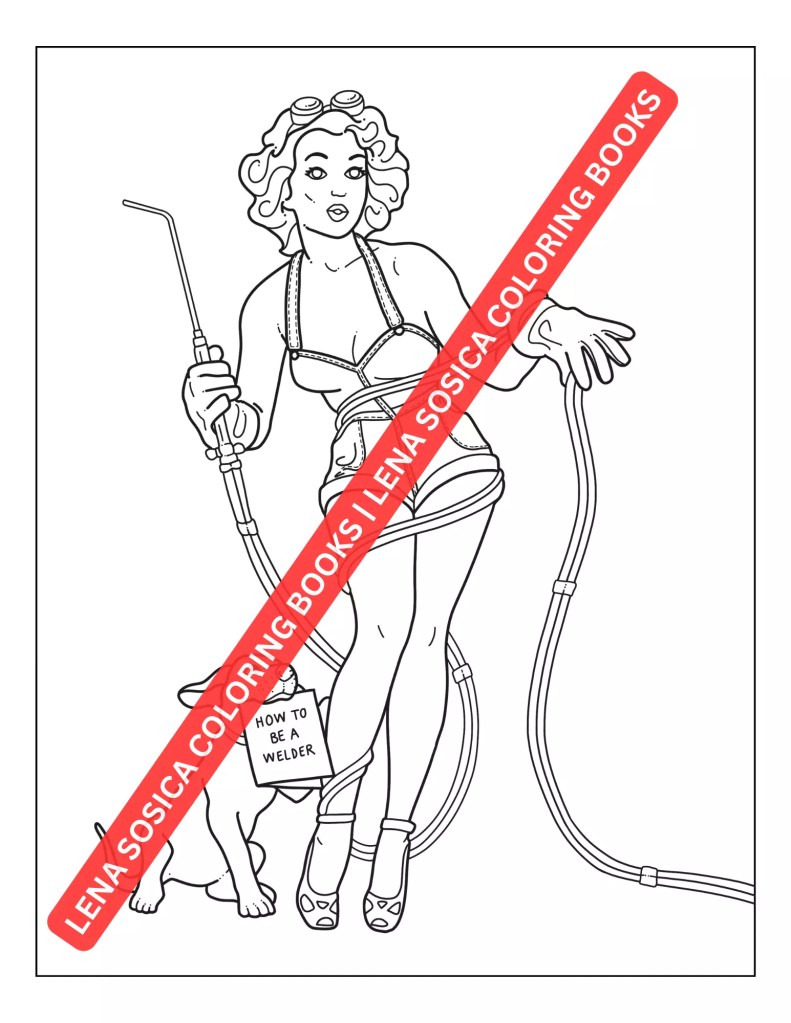 Pin-Up Girls Coloring Book: Collections of Vintage Style Pin-Up Models: Easy and Fun to Color (Pin-Up Models Coloring Book Series) Preview