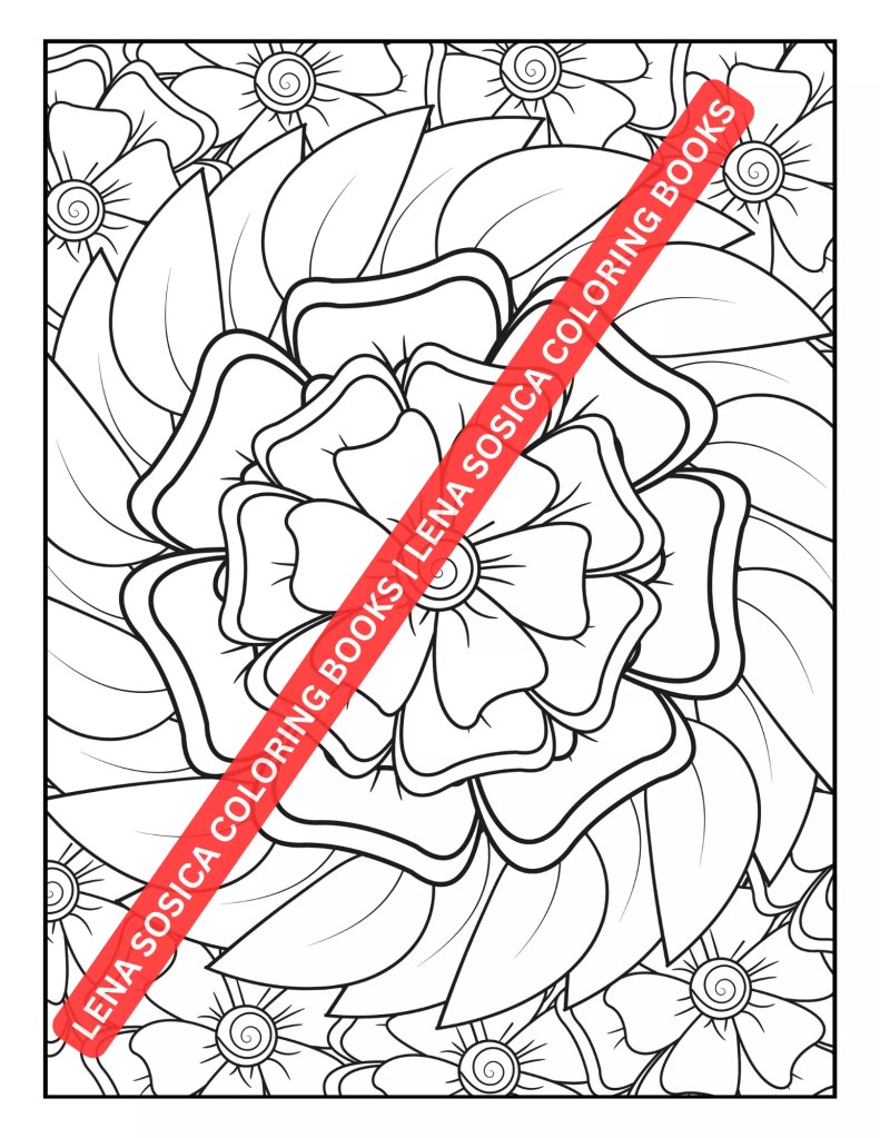 Flower Mandala Coloring Book: 160 Flower Inspired Mandalas Mockup Preview