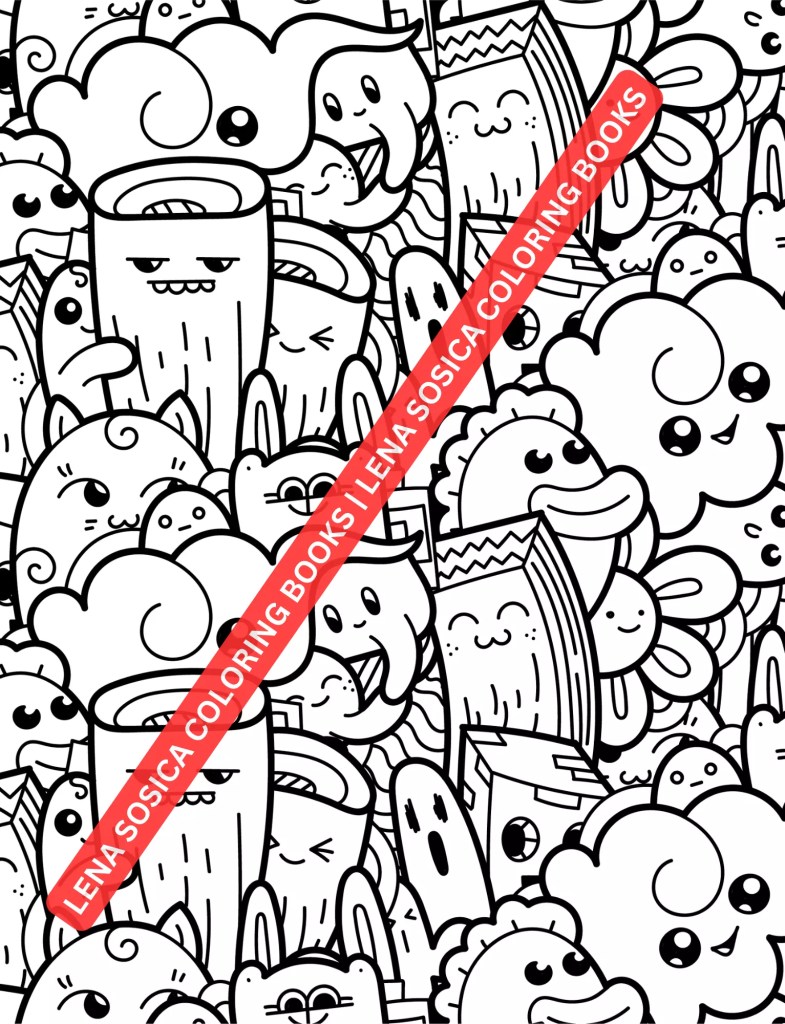 Doodle Seamless Patterns: Where Imagination Meets Endless Coloring Possibilities Preview