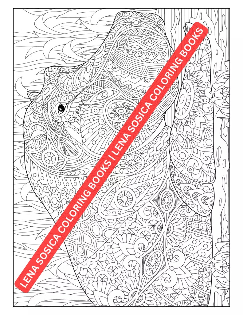 Amazing Animals Coloring Book: Explore the World of Mandala Pattered Animals for Stress Relief and Relaxation Preview