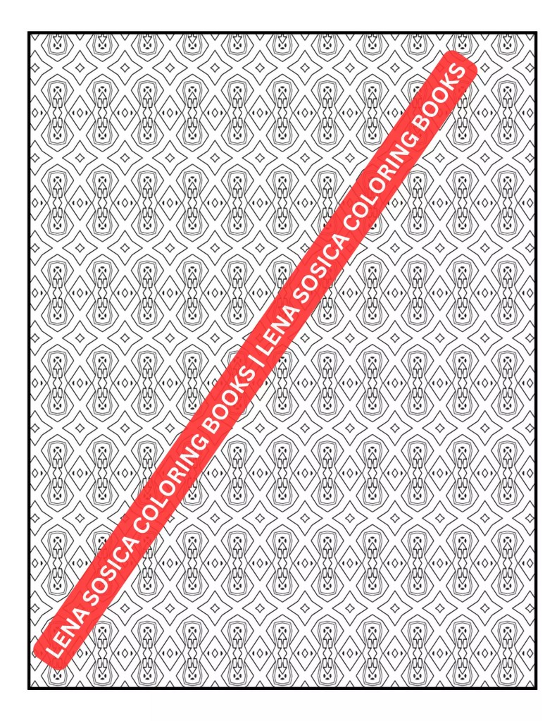 Repetitive Patterns Adult Geometric Coloring Book: Relaxation Through Repetitive Geometric Coloring Mockup Preview