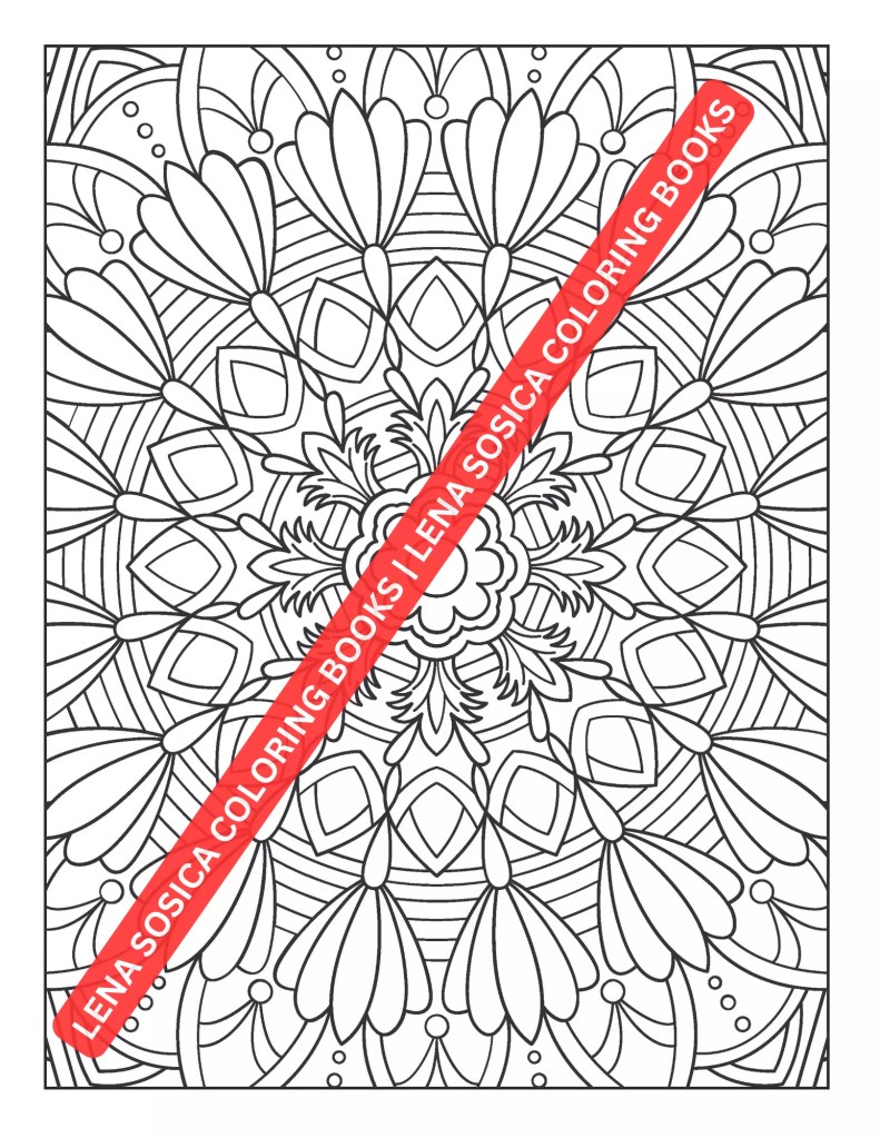 Lovely Mandala Coloring Book: 40 Captivating Mandalas for Stress Relief and Creative Joy Mockup Preview