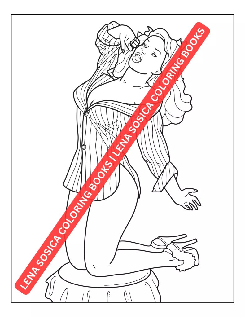 Pin-Up Girls Coloring Book: Collections of Vintage Style Pin-Up Models: Easy and Fun to Color (Pin-Up Models Coloring Book Series) Preview