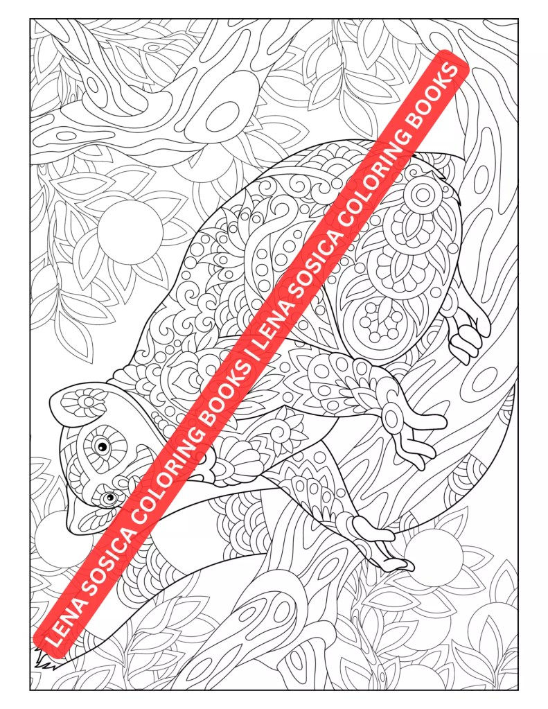 Amazing Animals Coloring Book: Explore the World of Mandala Pattered Animals for Stress Relief and Relaxation Preview