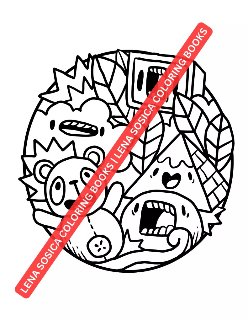 Doodle Coloring Book: Get Ready to Giggle: Colorful Adventures with Hilarious Doodle Characters Preview