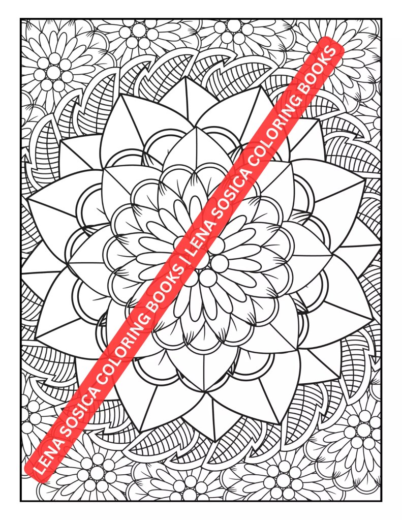 Flower Mandala Coloring Book: 160 Flower Inspired Mandalas Mockup Preview