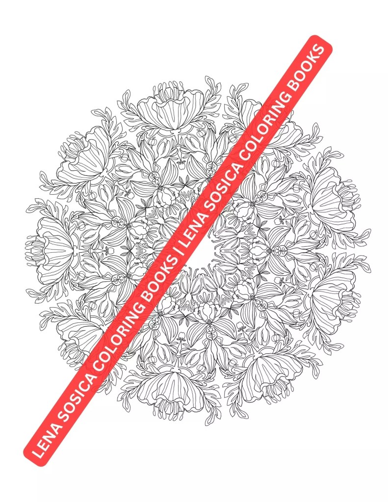 Mandala Floral Garden Coloring Book: Where Relaxation Meets Creativity - Immerse Yourself in the Enchanting World of Flower Mandalas Preview