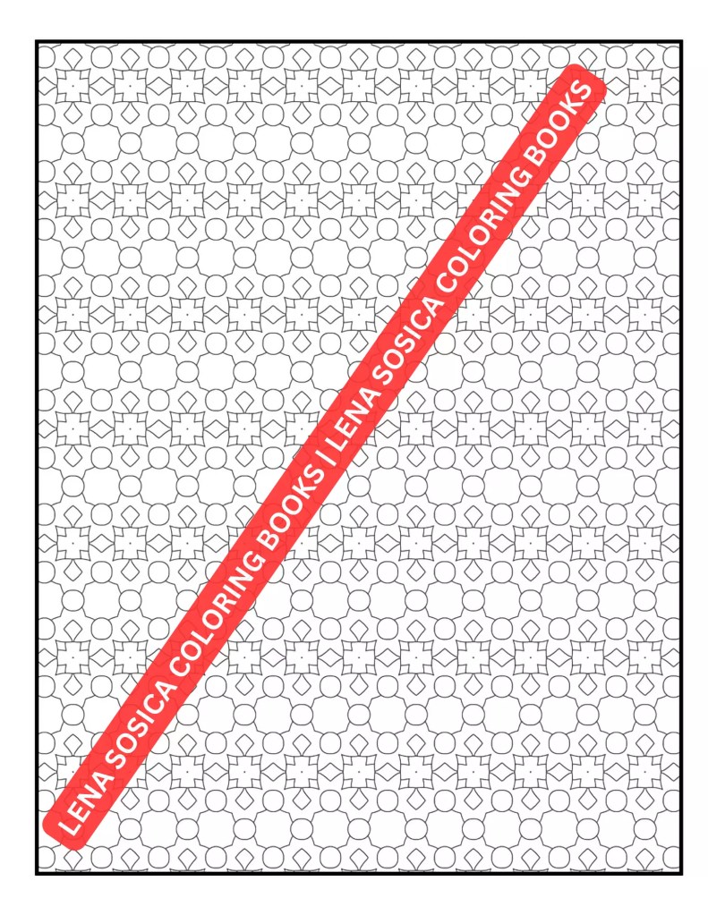 Repetitive Patterns Adult Geometric Coloring Book: Relaxation Through Repetitive Geometric Coloring Mockup Preview