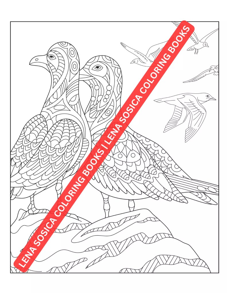 Beautiful Birds Coloring Book: Explore the Mesmerizing World of Mandala Patterned Birds and Awaken Your Creativity Preview