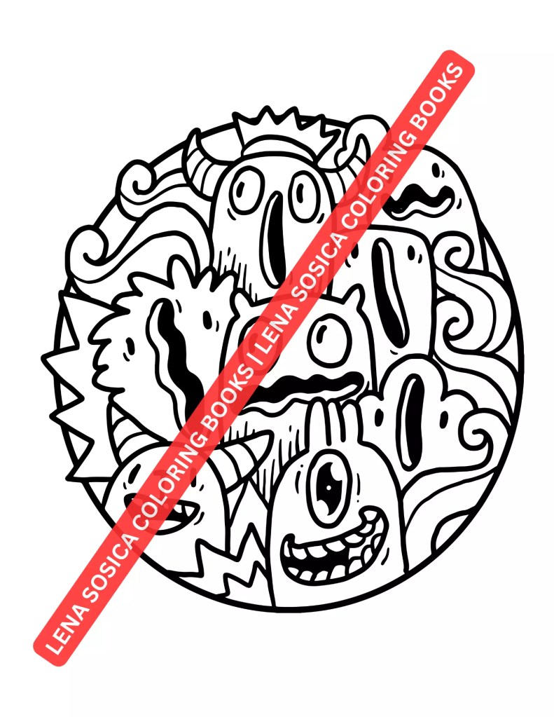 Doodle Coloring Book: Get Ready to Giggle: Colorful Adventures with Hilarious Doodle Characters Preview