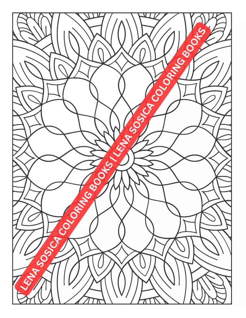 Lovely Mandala Coloring Book: 40 Captivating Mandalas for Stress Relief and Creative Joy Mockup Preview