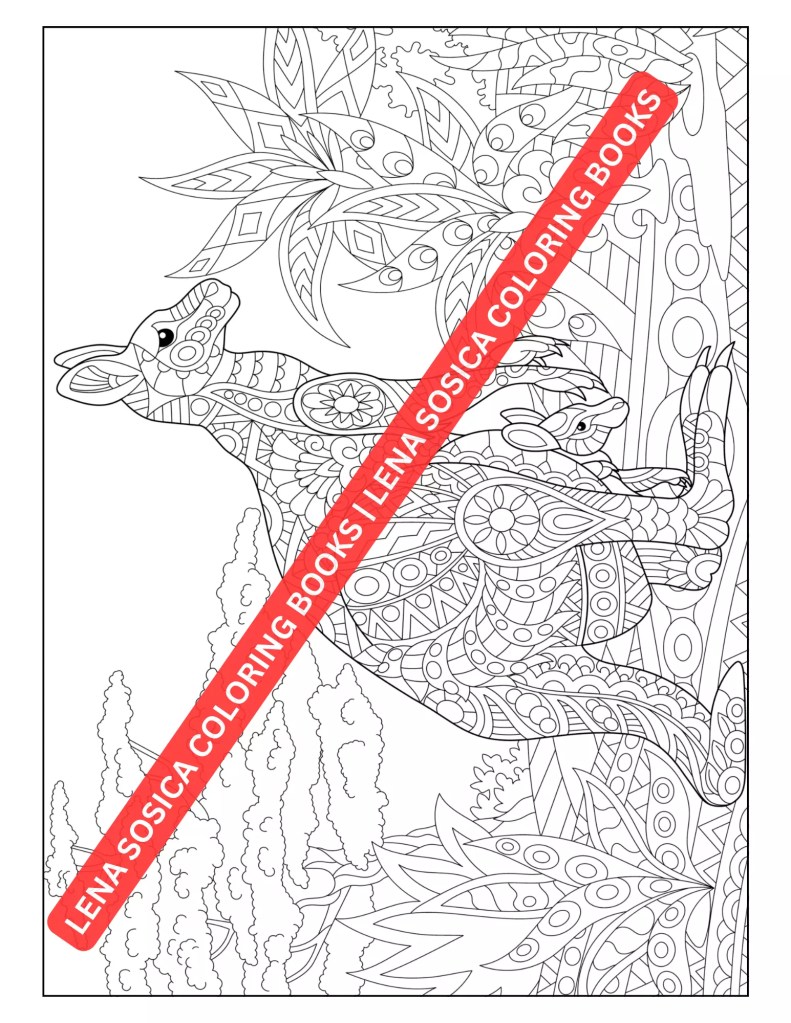 Amazing Animals Coloring Book: Explore the World of Mandala Pattered Animals for Stress Relief and Relaxation Preview