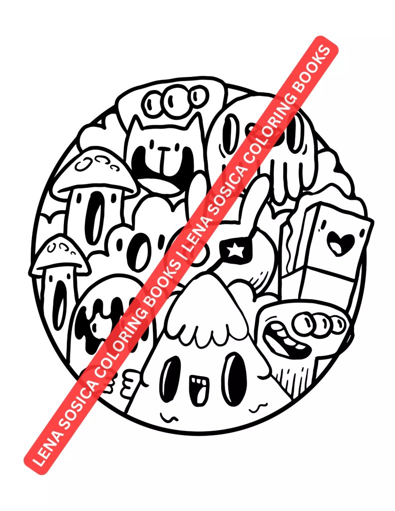 Doodle Coloring Book: Get Ready to Giggle: Colorful Adventures with Hilarious Doodle Characters Preview