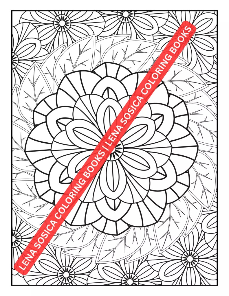 Flower Mandala Coloring Book: 160 Flower Inspired Mandalas Mockup Preview