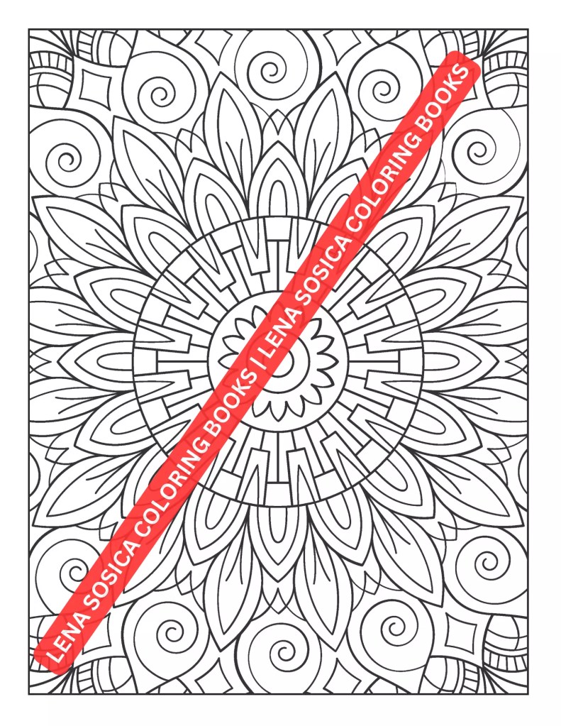 Lovely Mandala Coloring Book: 40 Captivating Mandalas for Stress Relief and Creative Joy Mockup Preview