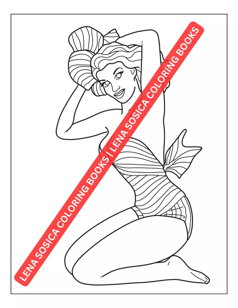 Pin-Up Girls Coloring Book: Collections of Vintage Style Pin-Up Models: Easy and Fun to Color (Pin-Up Models Coloring Book Series) Preview