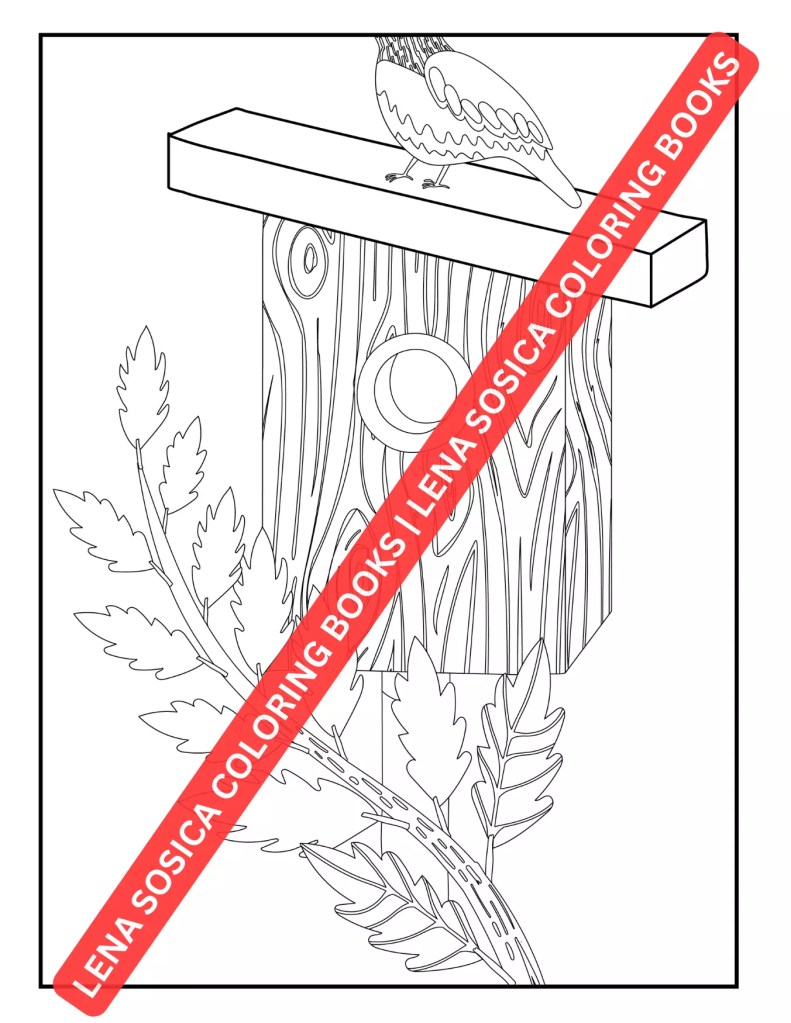 Bird House Coloring Book: Nestled in Colors - A Bird House Coloring Book for Nature Lovers Preview