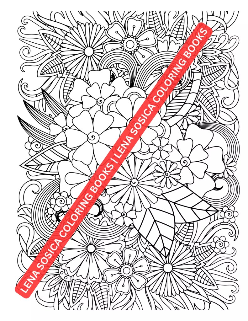 Zentangle Coloring Book: 90+ Amazing Zentangle Coloring Pages for Stress Relief and Relaxation Mockup Preview