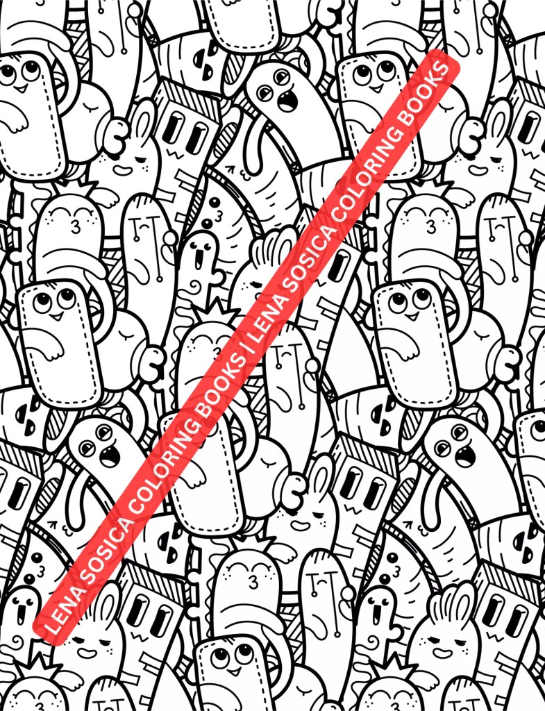 Doodle Seamless Patterns: Where Imagination Meets Endless Coloring Possibilities Preview