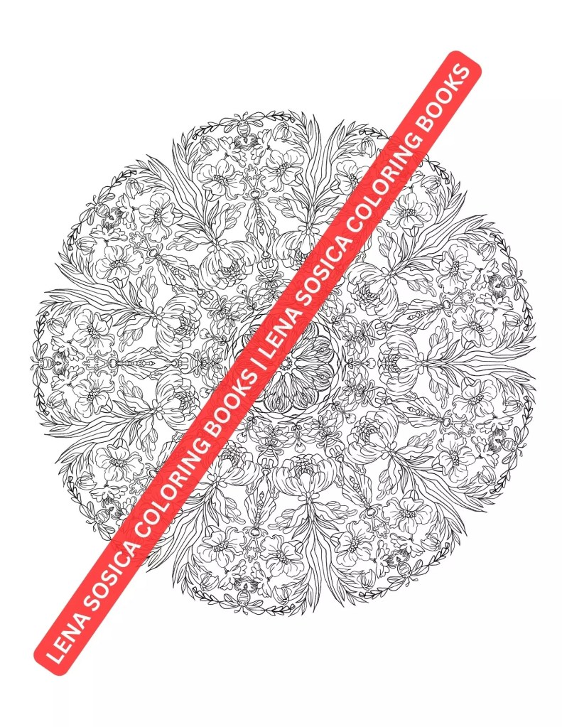 Mandala Floral Garden Coloring Book: Where Relaxation Meets Creativity - Immerse Yourself in the Enchanting World of Flower Mandalas Preview