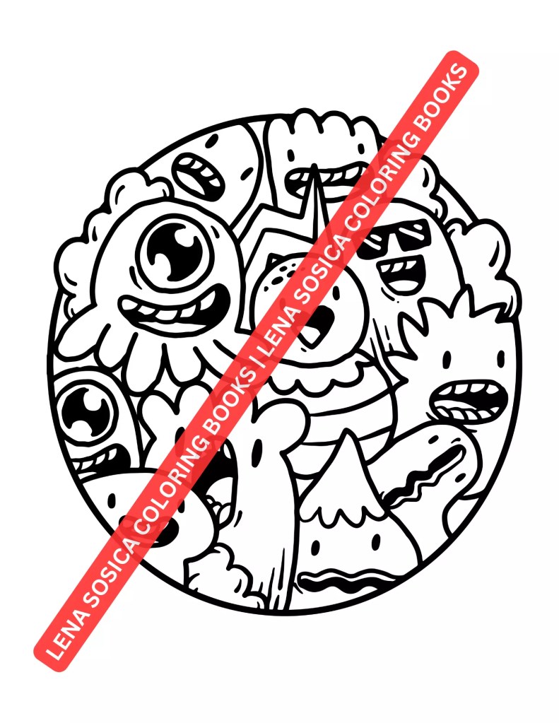 Doodle Coloring Book: Get Ready to Giggle: Colorful Adventures with Hilarious Doodle Characters Preview