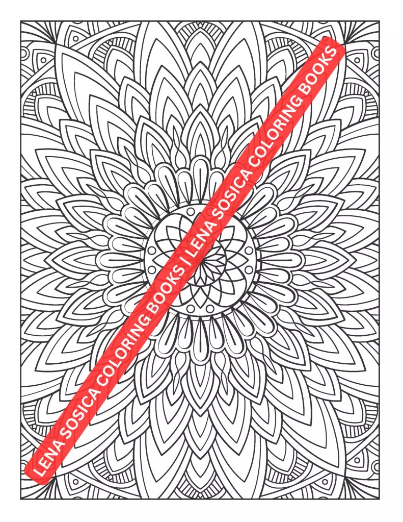 Lovely Mandala Coloring Book: 40 Captivating Mandalas for Stress Relief and Creative Joy Mockup Preview