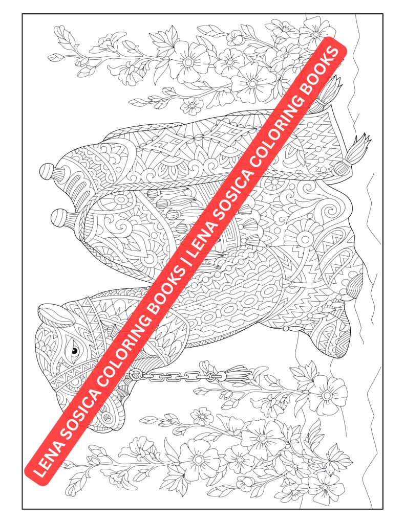 Amazing Animals Coloring Book: Explore the World of Mandala Pattered Animals for Stress Relief and Relaxation Preview