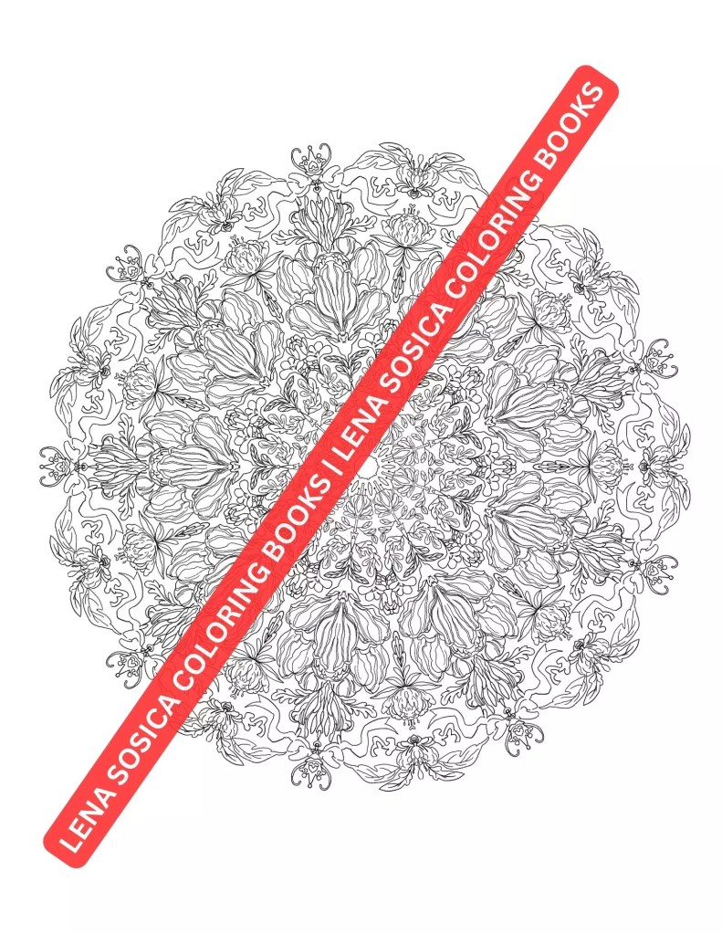 Mandala Floral Garden Coloring Book: Where Relaxation Meets Creativity - Immerse Yourself in the Enchanting World of Flower Mandalas Preview