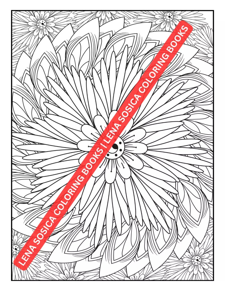 Flower Mandala Coloring Book: 160 Flower Inspired Mandalas Mockup Preview
