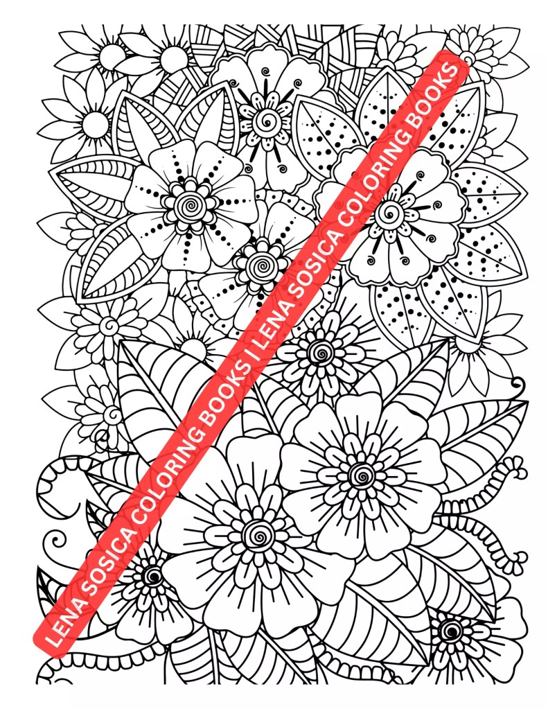 Zentangle Coloring Book: 90+ Amazing Zentangle Coloring Pages for Stress Relief and Relaxation Mockup Preview