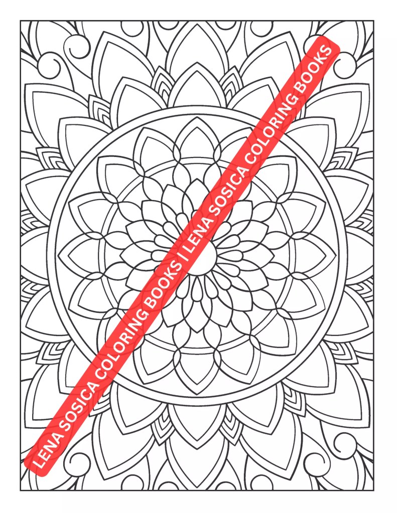 Lovely Mandala Coloring Book: 40 Captivating Mandalas for Stress Relief and Creative Joy Mockup Preview