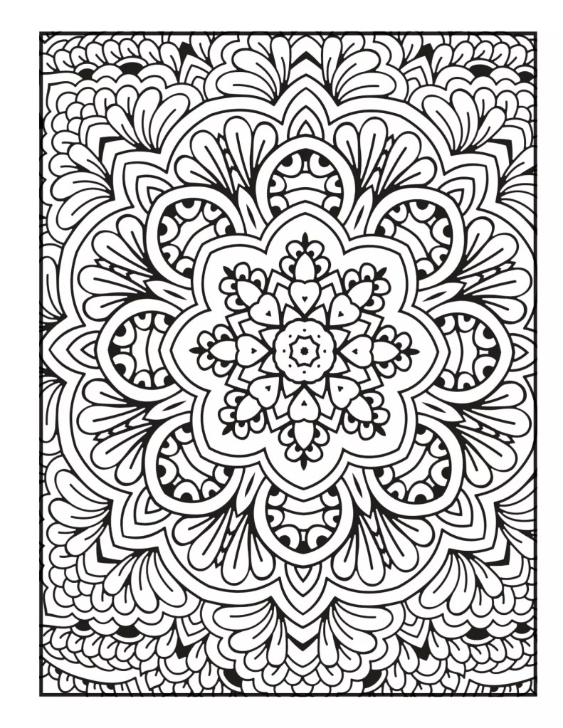 Mixed Patterns Coloring Book: 80 Relaxing Coloring Images (Geometric, Mandala, Flower, Doodle, Simple Shapes, Intricate) Preview